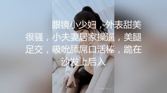 ❤️❤️眼镜小少妇，外表甜美很骚，小夫妻居家操逼，美腿足交，吸吮舔屌口活棒，跪在沙发上后入