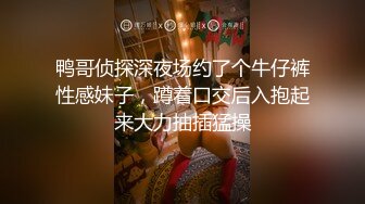 鸭哥侦探深夜场约了个牛仔裤性感妹子，蹲着口交后入抱起来大力抽插猛操