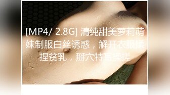 [MP4/ 2.8G] 清纯甜美萝莉萌妹制服白丝诱惑，解开衣服揉捏贫乳，掰穴特写揉搓